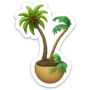 A rad heart and a small palm tree sticker