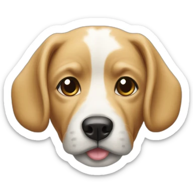 Le chien porte un manteau  sticker