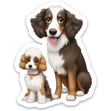 poodle and australian shepard sticker