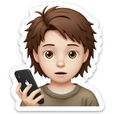 Weird kid doing something weird sticker