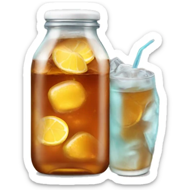 Iced tea bottle sticker