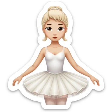 white ballerine dress sticker
