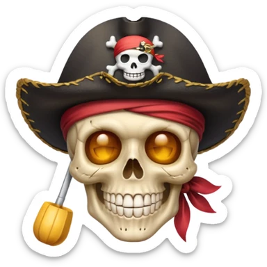 Skull strawhat crew  pirate emoji sticker