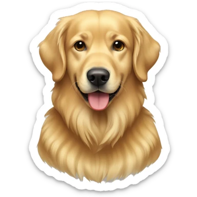golden retriver wearing a christmas hoodi sticker