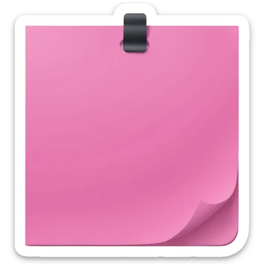 pink sticky note that  says notes  sticker
