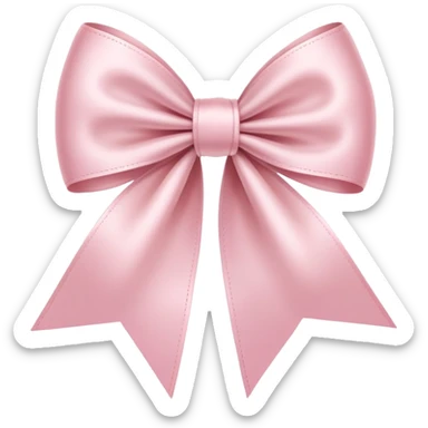 light pink ribbon bow sticker