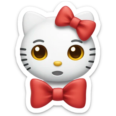 Hello-kitty red bow sticker