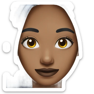 Long dark blue nails on medium skin ton sticker