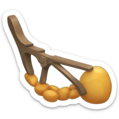 slingshot with pebbles sticker