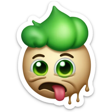 Devious farting poop emoji sticker