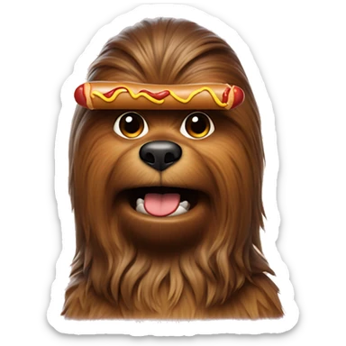 Chewbacca with a hot dog sticker