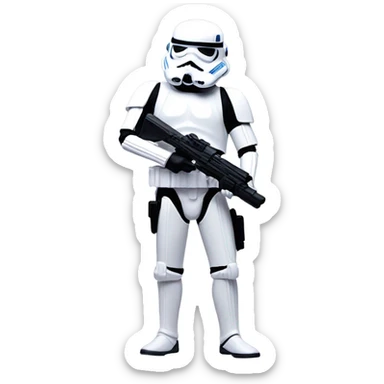 Storm trooper with blaster sticker