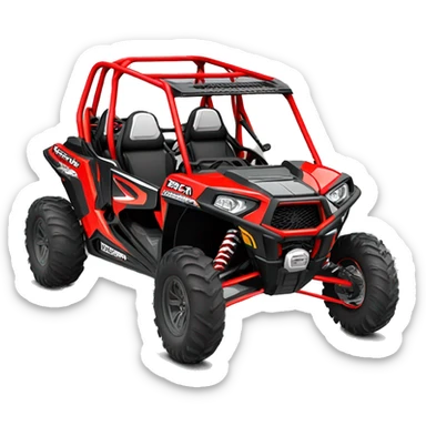 Polaris rzr xp 1000 4 seater in red sticker