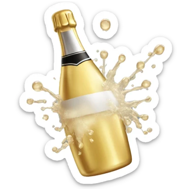 Champagne spray sticker