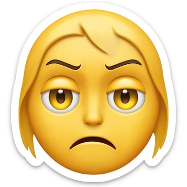 Emoji face of LOTS OF anguish and despair sticker