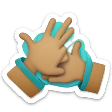 dos manos entrelazadas como el logotipo de UGT sticker