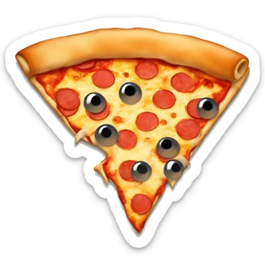 pizza with shark sticker