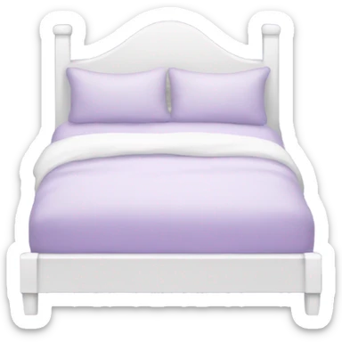White and light purple cosy bed  sticker