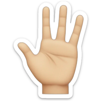 hand with 4 fingers without the little finger sticker