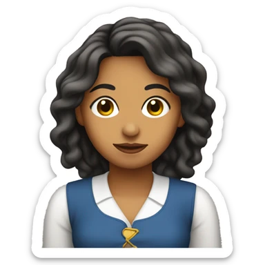 colombiana saludando sticker