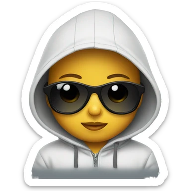 Baby with hoodie and sunglasses  sticker