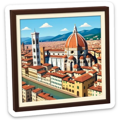 florence italy isometric sticker