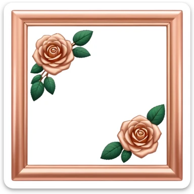  square rose gold frame sticker