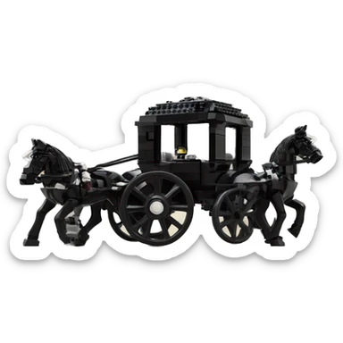Evil Darth Vader’s Lego. 2 horse drawn 4 wheeled coach  sticker