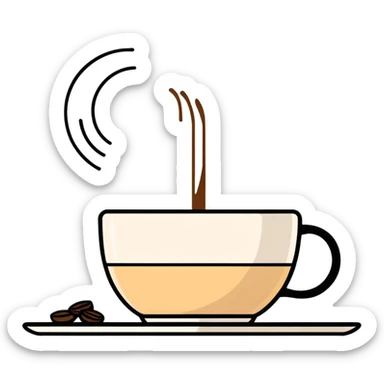 Sipping coffee relaxing  sticker