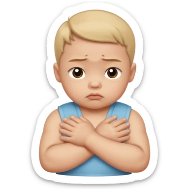  🥺 Pero con manitas y cruzadas como un bebé diciendo porfis y sacando su trompita sticker