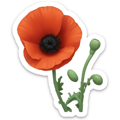 Poppy sticker