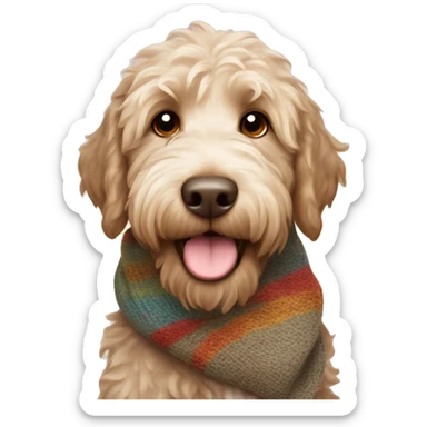 labradoodle-in-the-scarf sticker