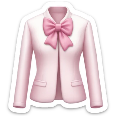 sweeties pastel pink and white jacket with a pink bow sticker