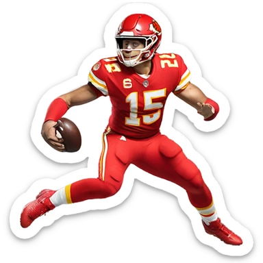 Patrick Mahomes getting tackled sticker