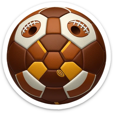 create an icon of a traditional football - it should be inspired by airbnb icons sticker