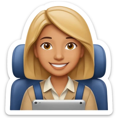 Create two emoji characters.

Left: a stressed student preparing for IELTS, holding books and coffee, tired face, exam stress.

Right: a happy confident student after IELTS, traveling abroad, airplane, university, freedom, smiling.

Style: Apple emoji, clean, simple, white background. sticker