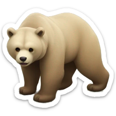 Oso con paisaje sticker