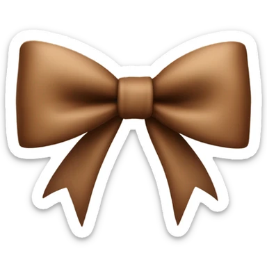 Brown bow sticker