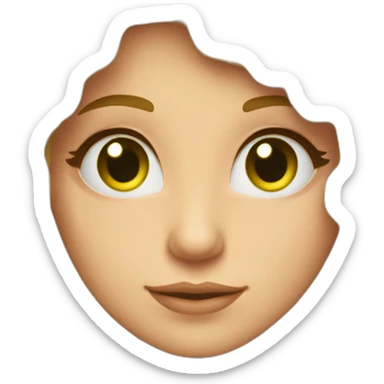 Chica pelo moreno ojos verdes abrazando chica rubia con rizos sticker