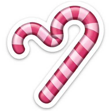 Red and pink candy cane sticker