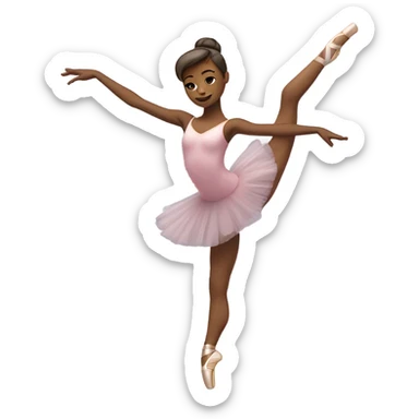 A ballerina showing off her talented reverse back sticker