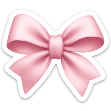 light pink bow on light pink bow sticker