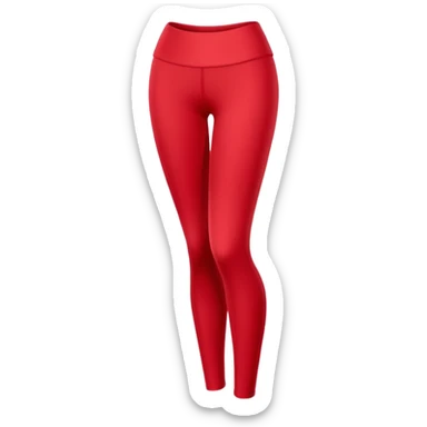 A 3D cartoon Red leggin with gentle fabric folds and neat finish, isolated on plain background, Memoji-style. sticker