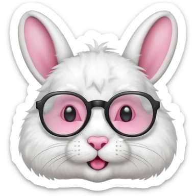tête lapin avec lunette sticker