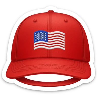 Hat with MAGA sticker