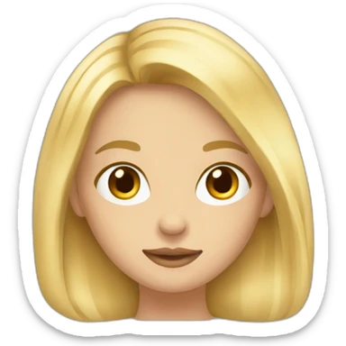 Fille blonde qui embrasse un métisse avec les cheveux court sticker