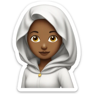 Muslim Girl with curls  sticker