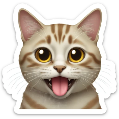 cat with tongue out sticker