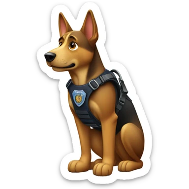 Police dog sticker