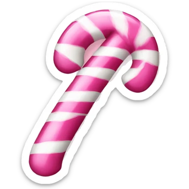 Pink and white candy cane sticker